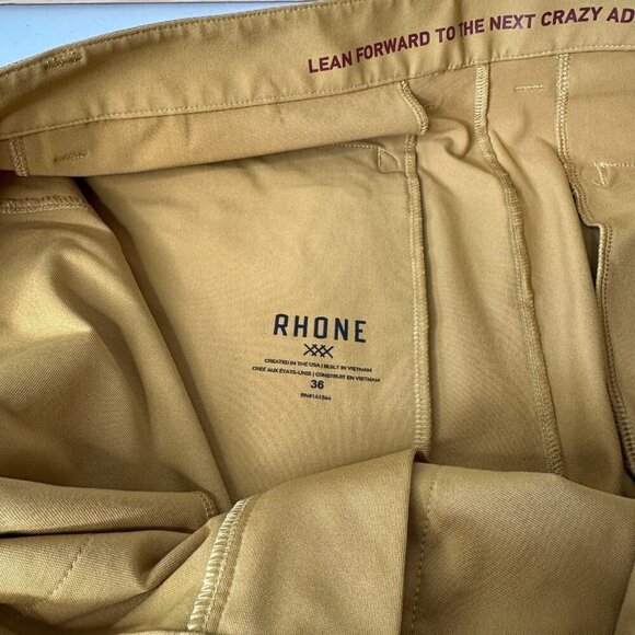 Rhone Commuter Shorts Mens Size 36 Gold Flex-Knit Stretch 9" Regular Fit Golf - Picture 3 of 12
